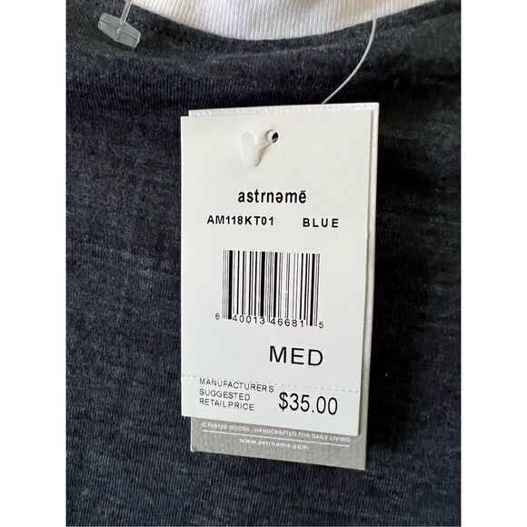 NWT! Astrneme Blue White Short Sleeve Tee Mens Medium - Picture 4 of 6